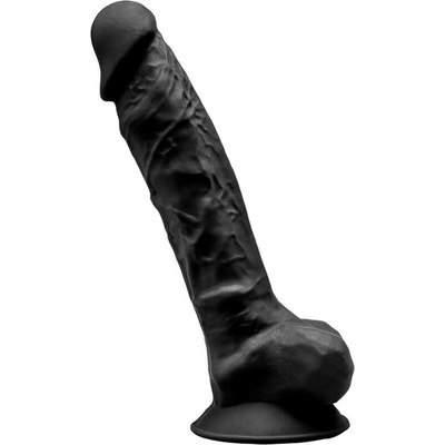 Silexd Model 1 Realistic Penis Premium Silexpan Silicone Black 23 Cm