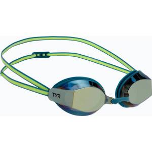 TYR Очила за плуване TYR Blackops 140 Ev Racing Mirrored turquoise/lime