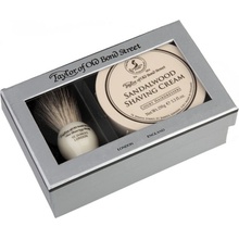 Taylor of Old Bond Street Sandalwood sada na holení 00206 štětka na holení Pure badger + krém na holení 150 g