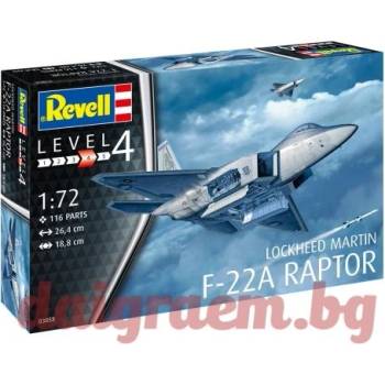 Revell Хоби модел REVELL 03858 - Lockheed Martin F-22A Raptor (R03858)