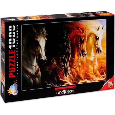 Anatolian Пъзел Anatolian от 1000 части - Четирите коня на Апокалипсиса, Шарлен Линдског-Осорио (P3116)