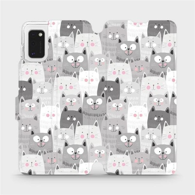 Pouzdro Mobiwear Parádní flip Samsung Galaxy A41 - M099P - Kočičky