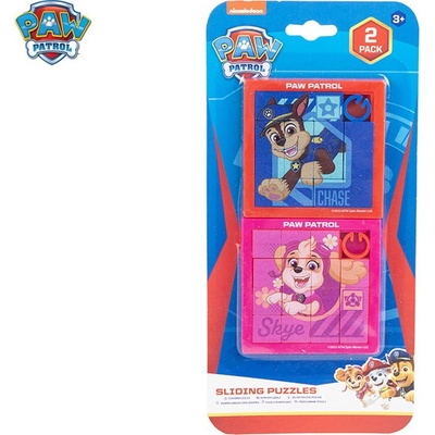 Paw Patrol logická hra posuvné puzzle 2ks na kartě