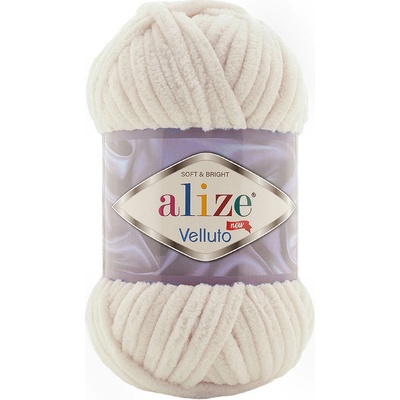 Alize příze Velluto 599 bílá káva