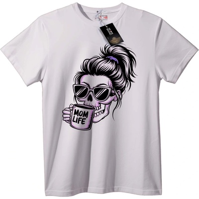 NOONEBRAND Тениска Мама Живот Череп - M, Black