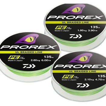 Daiwa Šnúra Prorex UL Finesse Braid 0,4PE 135m 0,06mm 2,8kg