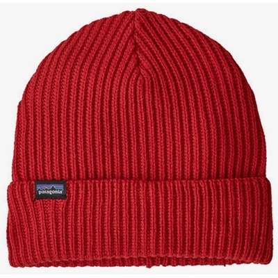 Patagonia Fishermans Rolled beanie tmavě červená