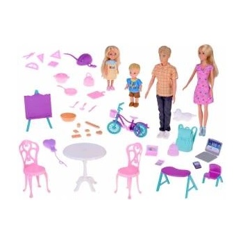 Jokomisiada Anlily Large set DOLL FAMILY Kitchen and furniture + school and work ZA5699