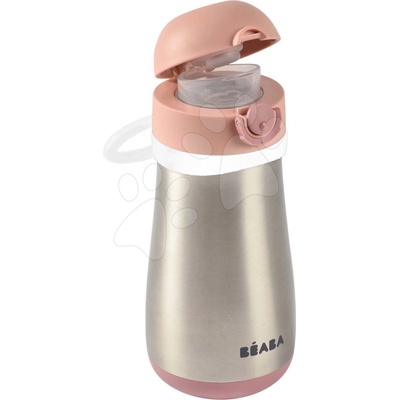 Beaba fľaša Bidon s dvojitými stenami Stainless Steel Old Pink 350ml ružová