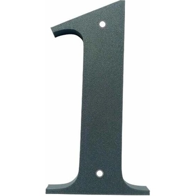Domovní číslo popisné 1 na zeď, vrata, sloupky s dírami pro vruty barva antracit, výška 170 mm