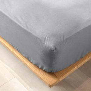 douceur d'intérieur Сив еластичен чаршаф от органичен памук 160x200 cm Biolina - douceur d'intérieur (1644356)