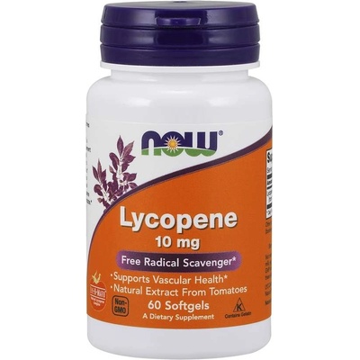 NOW Lycopen Lykopén 10 mg, 60 softgélových kapsúl
