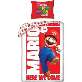 Halantex povlečení Super Mario Mushroom Kingdom here we come! 70 x 90 140 x 200