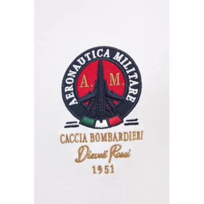 Aeronautica Militare Памучна тениска Aeronautica Militare в бежово с апликация TS2408J592 (TS2408J592)