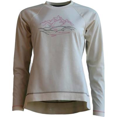 Zimtstern Дамска фланелка с дълъг ръкав за колоездене Zimtstern Women's PureFlowz Eco Shirt L/S Cycling jersey - Cream (156-2913-0213)