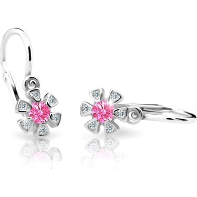 Cutie Jewellery dětské náušnice z bílého zlata C2156-10-X-2 růžová