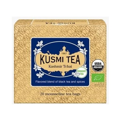 Kusmi Tea Porcovaný zelený čaj Kashmir Tchai Bio 20 sáčků