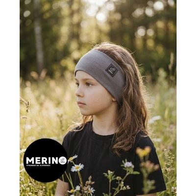 Speem Detská čelenka Merino Šedohnedá