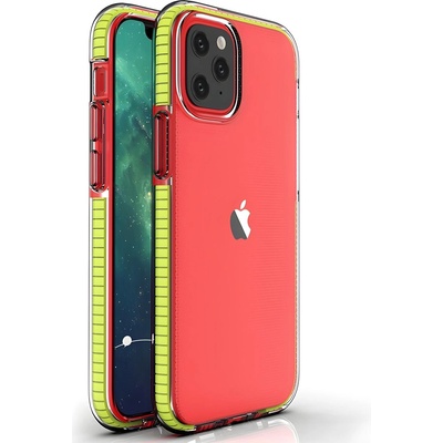 Apple Pокривало Spring clear TPU за Apple iPhone 12 Mini - Жълт KP8640