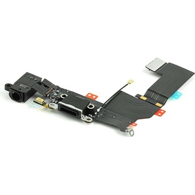 Flex kábel nabíjania iPhone 5S - nabíjací konektor, mikrofón Farba: Čierna