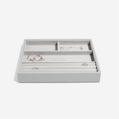 Stackers box na šperky Pebble Grey Classic Ring & Bracelet Layer šedá 74492