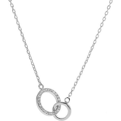 AGAIN Jewelry Stříbrný náhrdelník Propojené kroužky AJNA0024 (Ag925/1000, 2,62 g)