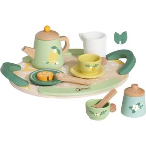 Classic World Дървен комплект Classic World - Ретро сервиз за чай, 14 части (CW50576) - baby