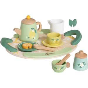 Classic World Дървен комплект Classic World - Ретро сервиз за чай, 14 части (CW50576) - baby