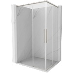 Mexen Rox Дуо плъзгаща се душ кабина 110 x 80 см, прозрачна, матиран никел (8C2D-110-080-97-00)