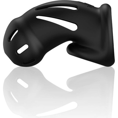 Shots ManCage Model 27 Cock Cage Black silikonový pás cudnosti pro muže 99 mm