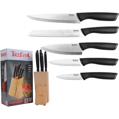 Tefal Comfort sada nožů v dřevěném bloku 5 ks – Hledejceny.cz