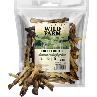 WILD FARM Сушени агнешки крачета 300 г лакомство за кучета