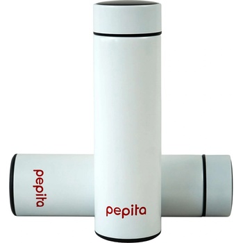 Pepita SMART термос с LCD дисплей за температура 500 мл - бял (Pepita-termosz-feher)