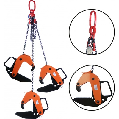 SVX Reťazový záves TLG TOHO trojbodový (na betónové skruže) 1,5m , 1500 kg