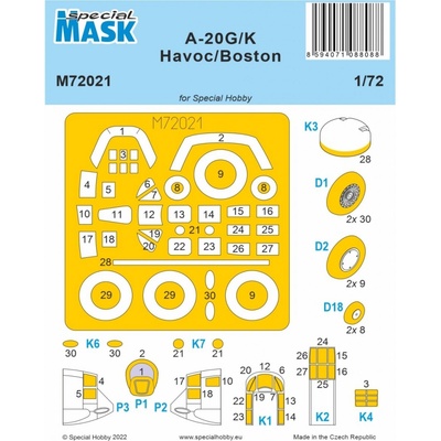 Special Hobby A 20G/K Havoc/Boston MASK M72021 1:72