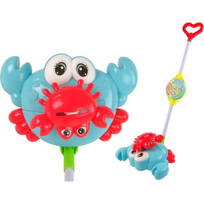 Lean Toys tlačiaca žiariaca palica hudba Krab modrá