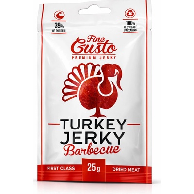 Fine Gusto sušené maso Turkey Jerky Barbecue 25 g