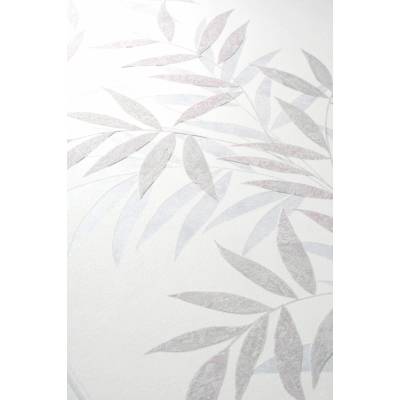 Erismann B10607-05 vliesová Bambusová tapeta s taupe a bílými listy, rozměry 10,05 x 0,53 m