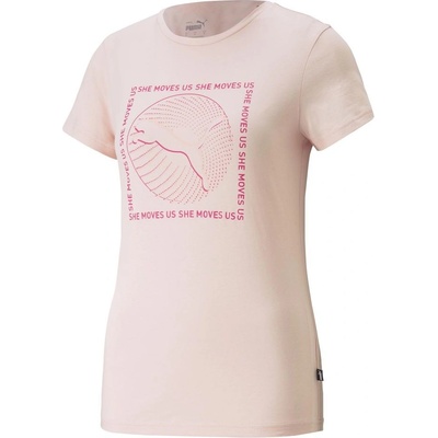 Puma Graphics She Moves Us Tee pink