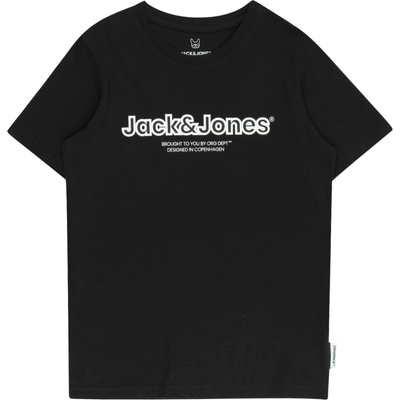 JACK & JONES Тениска 'LAKEWOOD' черно, размер 116