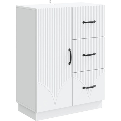 vidaXL Служебен шкаф Бяло 66 x 34, 5 x 87 см Инженерна дървесина (895315)