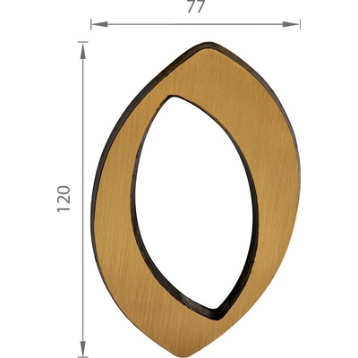 SS - DOMOVÁ ČÍSLICA "0" - 120 mm Výška: 125 mm