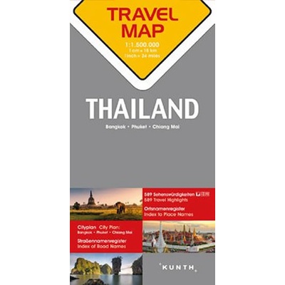 Thajsko 1:1,5M TravelMap KUNTH