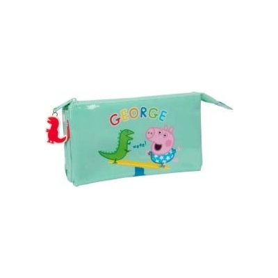 Peppa Pig Двоен Моливник Peppa Pig George Мента 22 x 12 x 3 cm