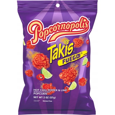 Popcornopolis popcorn pripravený na konzumáciu Takis 57 g