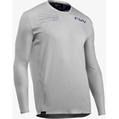 Northwave Edge 2 Jersey Light Grey/Dark Purple Long Sleeve