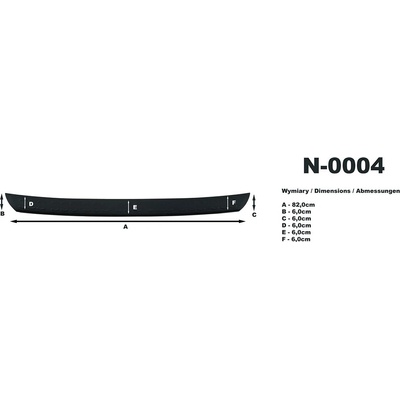 Nášľap kufra Fiat 500 2007-2011