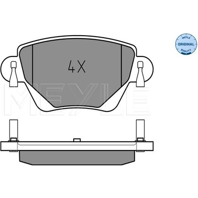 MEYLE Sada brzdových destiček, kotoučová brzda 0252355717