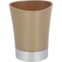 TENDANCE Koupelnový pohár Cuesta béžová/s chromovými prvky 250 ml