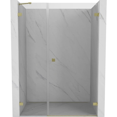 Mexen Lunar-B душ кабина с отварящи се врати дясна 120 см, прозрачна, златиста четкана - 832S-120-050-55-00-P (832S-120-050-55-00-P)